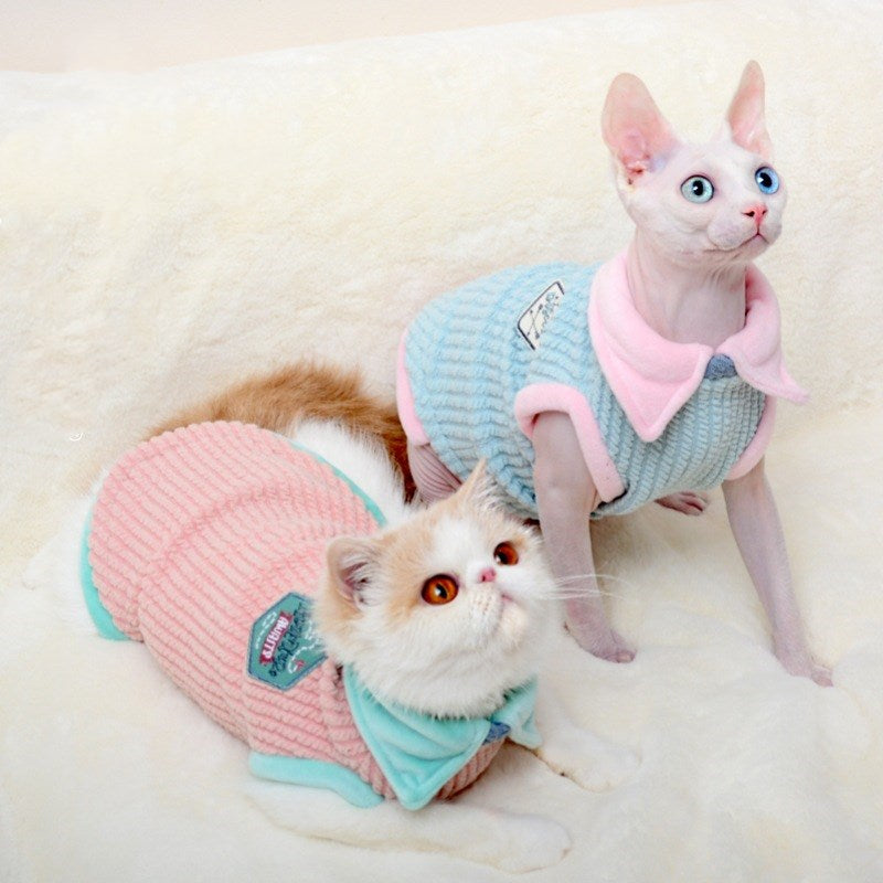 Kitty's autumn and winter  hairless cat outfit