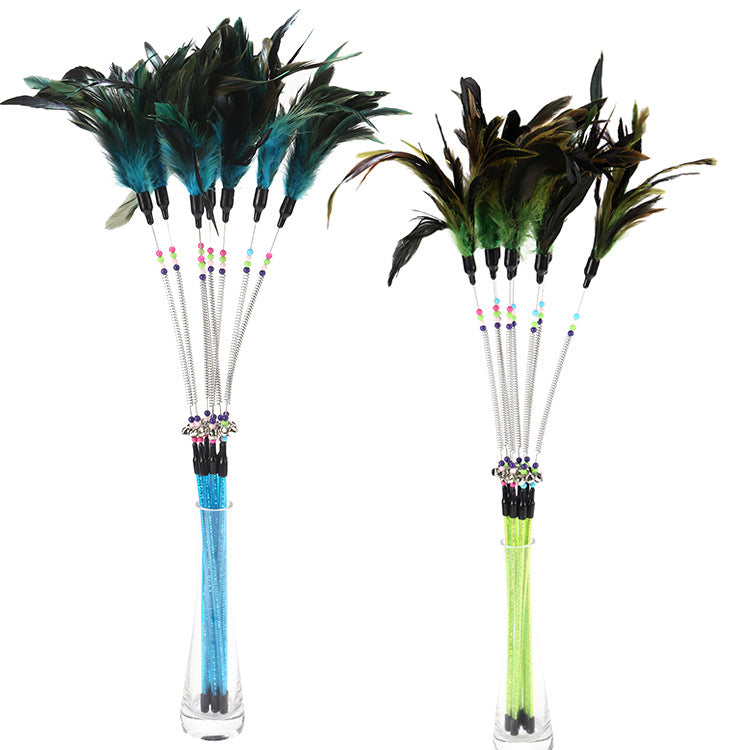 Kitty's spring time feather collection wands