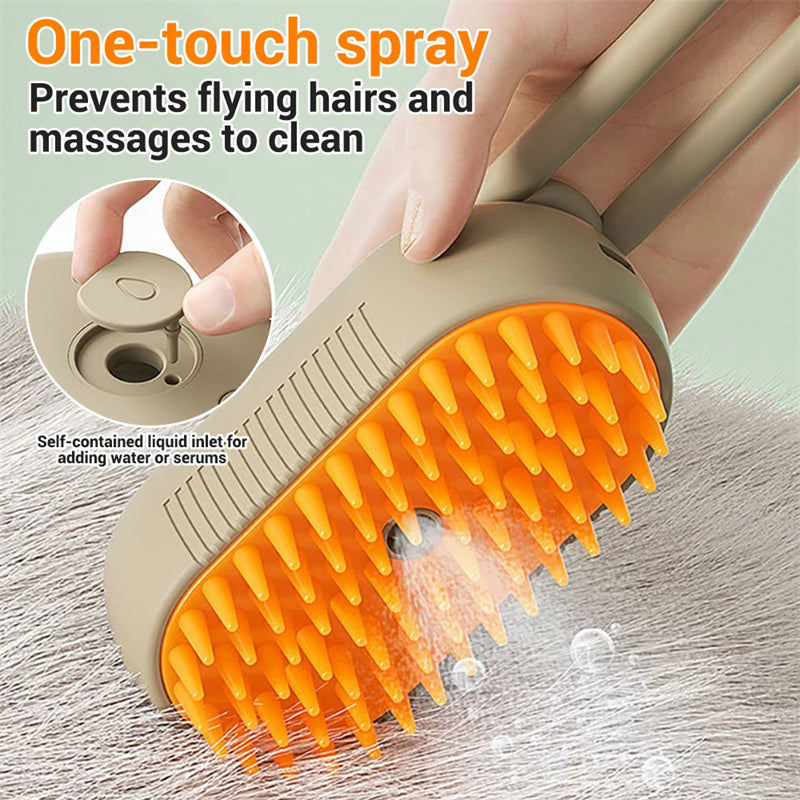 Kitty's steamy 3 In 1 Electric Spray Cat Hair Brushes For  Grooming