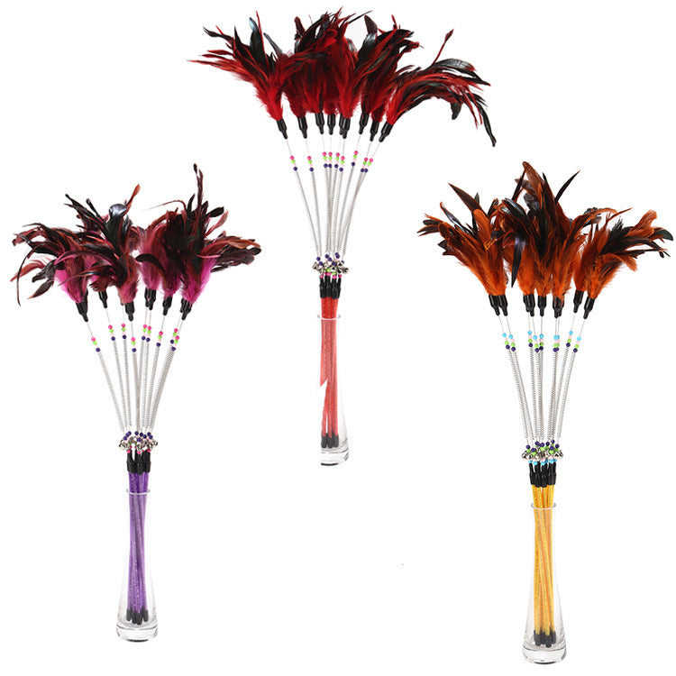 Kitty's spring time feather collection wands