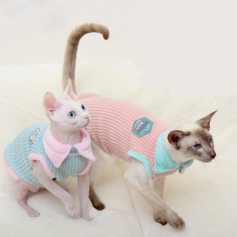 Kitty's autumn and winter  hairless cat outfit