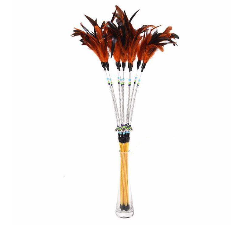 Kitty's spring time feather collection wands