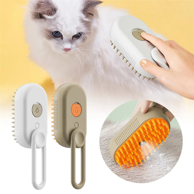 Kitty's steamy 3 In 1 Electric Spray Cat Hair Brushes For  Grooming