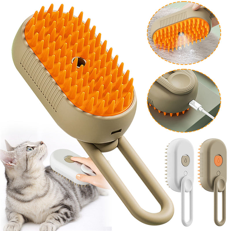 Kitty's steamy 3 In 1 Electric Spray Cat Hair Brushes For  Grooming